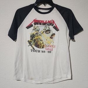Metallica Tour '88-'89 Graphic Shiort Sleeve T-Shirt, Size Small